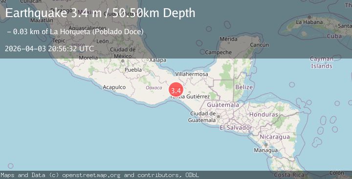 Map of OAXACA, MEXICO