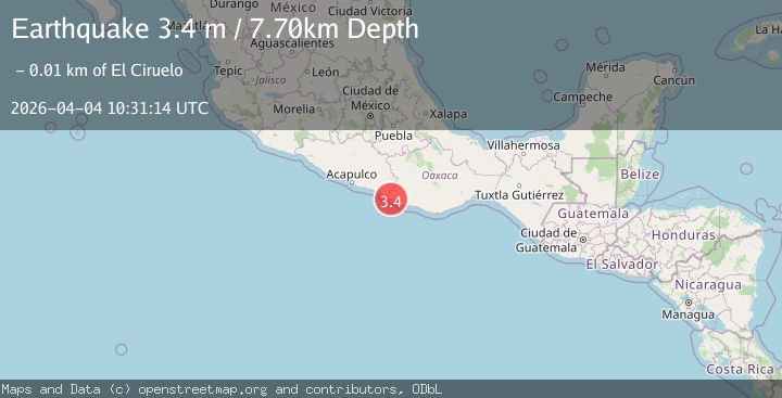 Map of OFFSHORE OAXACA, MEXICO