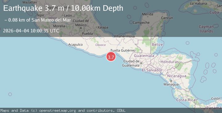 Map of OFFSHORE OAXACA, MEXICO