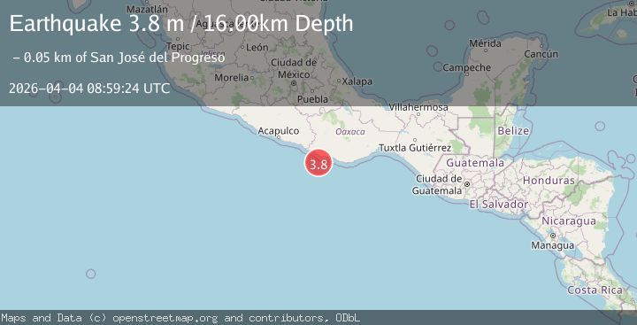 Map of OFFSHORE OAXACA, MEXICO