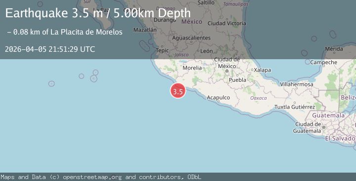 Map of OFFSHORE MICHOACAN, MEXICO