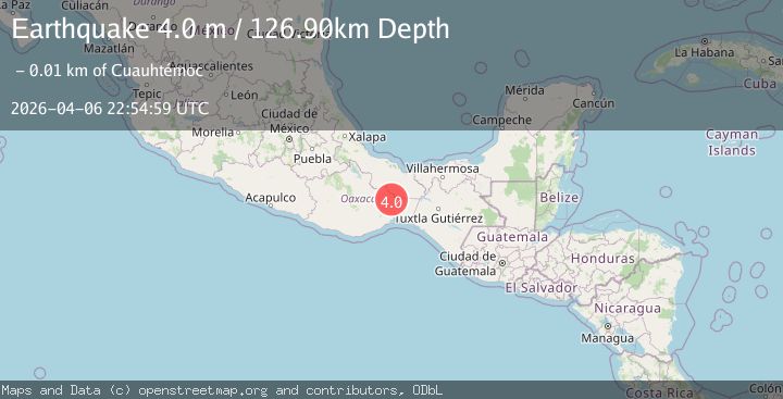 Map of OAXACA, MEXICO