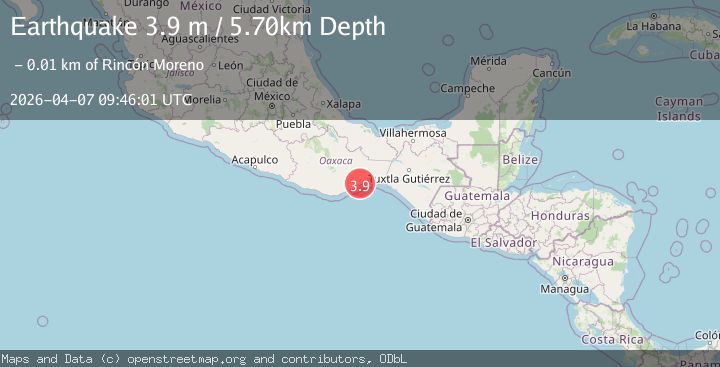 Map of OAXACA, MEXICO
