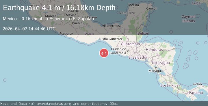 Map of OFF COAST OF CHIAPAS, MEXICO