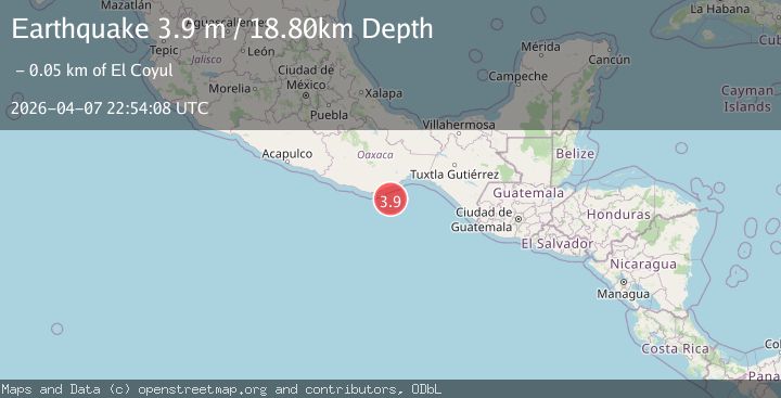 Map of OFFSHORE OAXACA, MEXICO