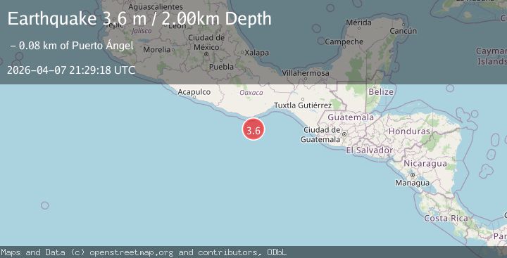 Map of OFFSHORE OAXACA, MEXICO