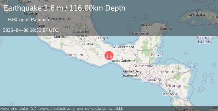 Map of OAXACA, MEXICO