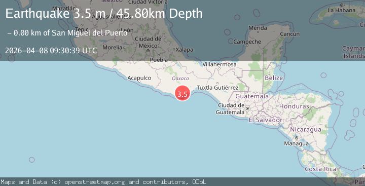 Map of OAXACA, MEXICO