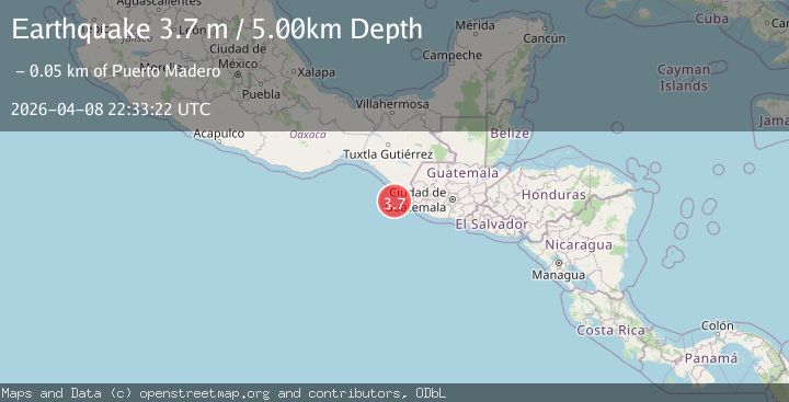Map of OFFSHORE CHIAPAS, MEXICO