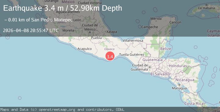 Map of OAXACA, MEXICO
