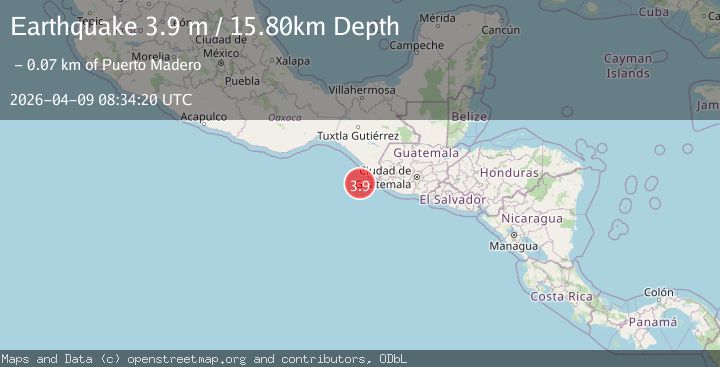 Map of OFFSHORE CHIAPAS, MEXICO