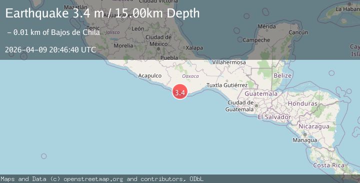 Map of OFFSHORE OAXACA, MEXICO