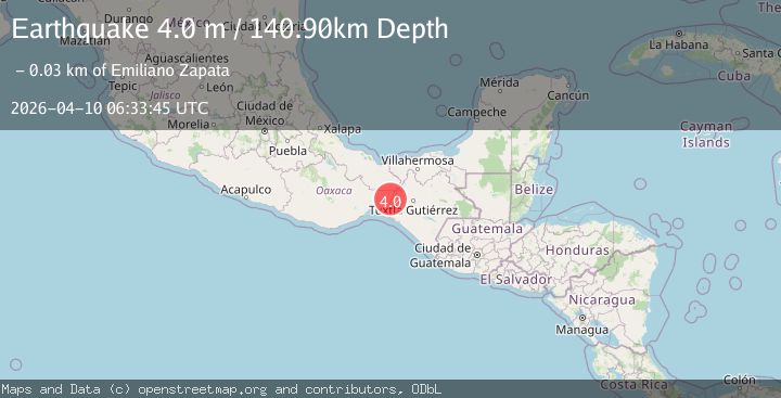 Map of OAXACA, MEXICO