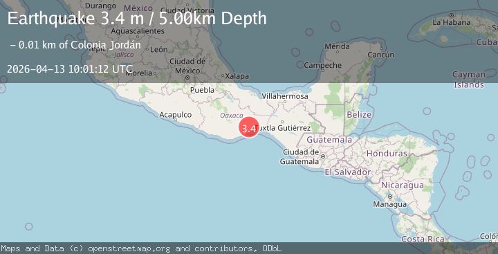 Map of OAXACA, MEXICO