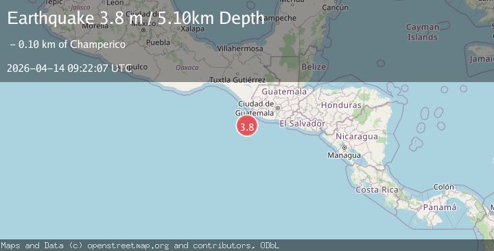 Map of OFF THE COAST OF GUATEMALA