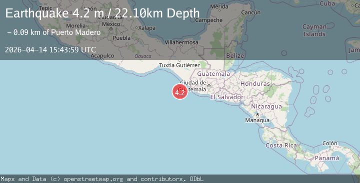 Map of OFFSHORE CHIAPAS, MEXICO