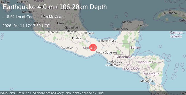 Map of OAXACA, MEXICO