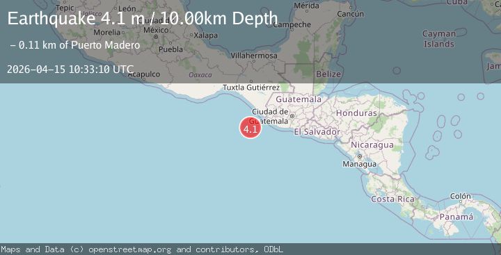 Map of OFF COAST OF CHIAPAS, MEXICO