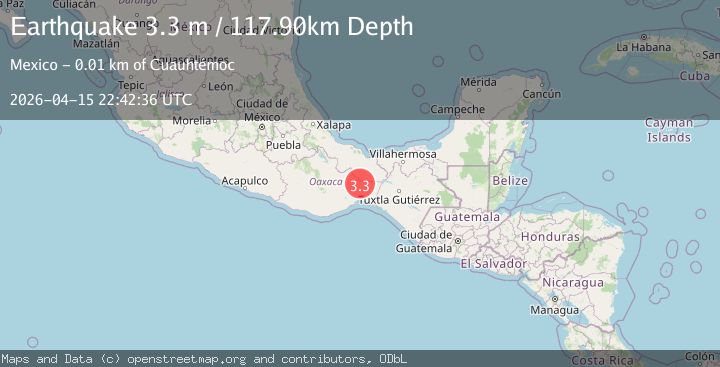 Map of OAXACA, MEXICO