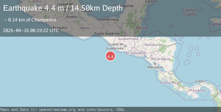 Map of OFF THE COAST OF GUATEMALA
