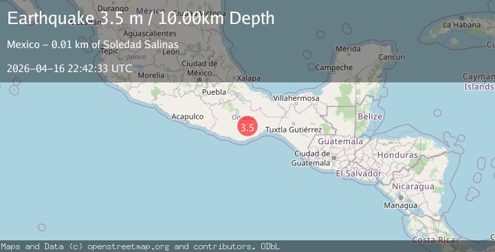 Map of OAXACA, MEXICO