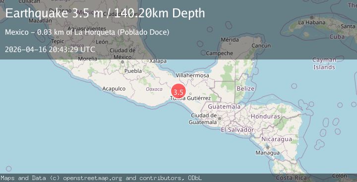 Map of OAXACA, MEXICO