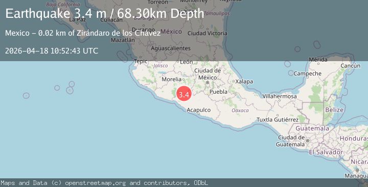 Map of MICHOACAN, MEXICO