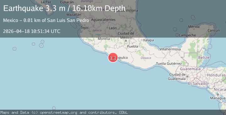 Map of OFFSHORE GUERRERO, MEXICO