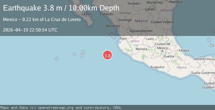 Map of OFF COAST OF JALISCO, MEXICO