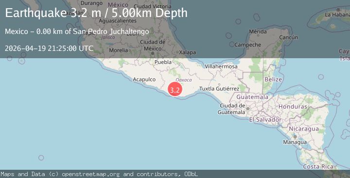 Map of OAXACA, MEXICO