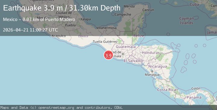 Map of OFFSHORE CHIAPAS, MEXICO