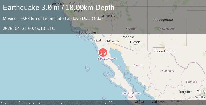 Map of BAJA CALIFORNIA, MEXICO