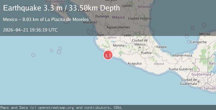 Map of OFFSHORE MICHOACAN, MEXICO