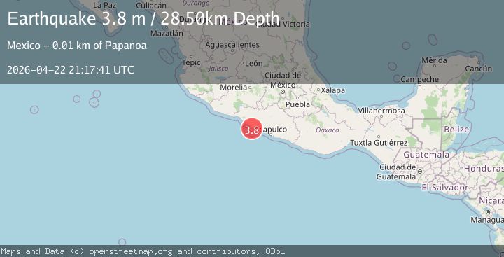 Map of OFFSHORE GUERRERO, MEXICO