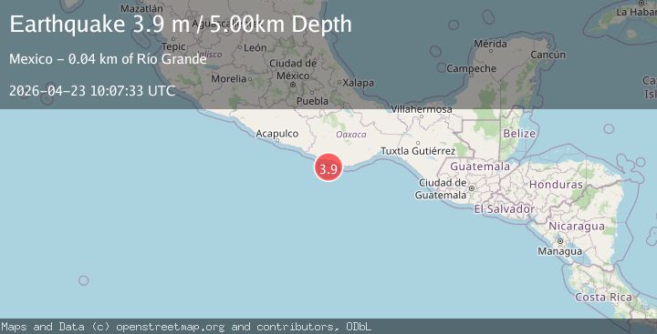 Map of OFFSHORE OAXACA, MEXICO