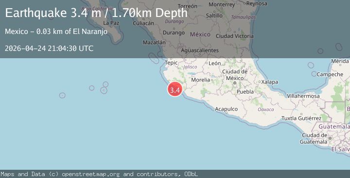 Map of OFFSHORE COLIMA, MEXICO