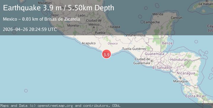 Map of OFFSHORE OAXACA, MEXICO