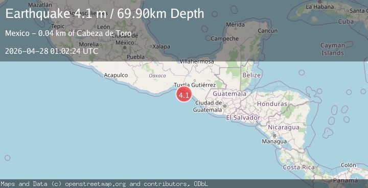 Map of OFFSHORE CHIAPAS, MEXICO