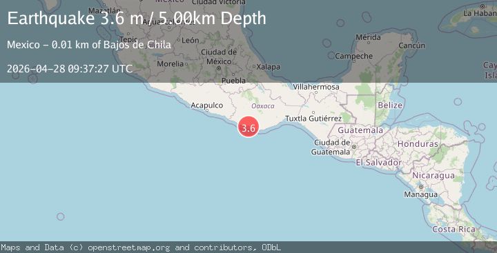 Map of OFFSHORE OAXACA, MEXICO
