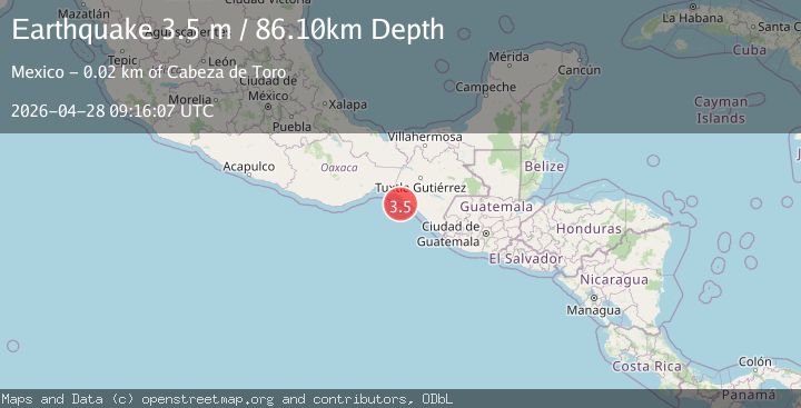 Map of OFFSHORE CHIAPAS, MEXICO