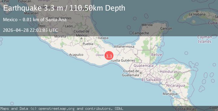 Map of OAXACA, MEXICO