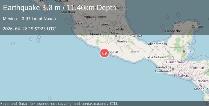 Map of OFFSHORE GUERRERO, MEXICO