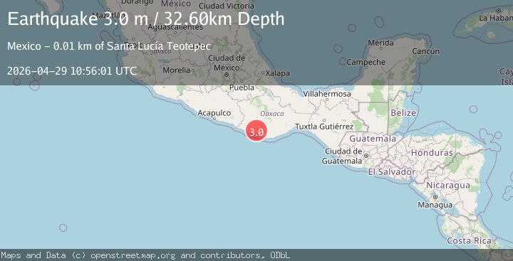 Map of OAXACA, MEXICO