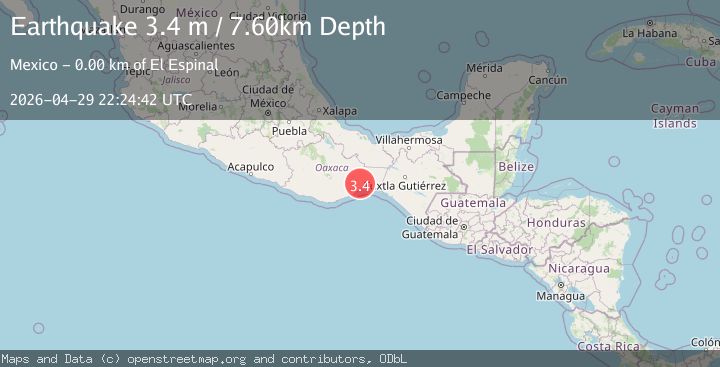 Map of OAXACA, MEXICO
