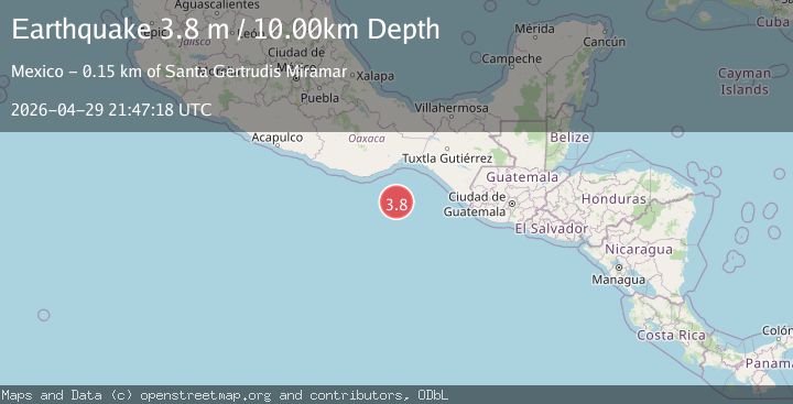 Map of OFF COAST OF OAXACA, MEXICO