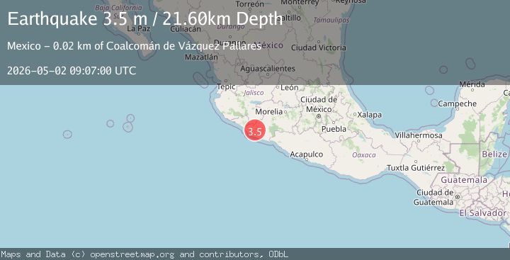 Map of MICHOACAN, MEXICO