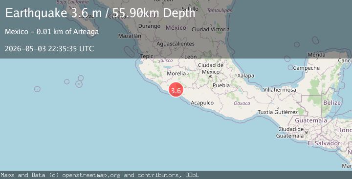 Map of MICHOACAN, MEXICO