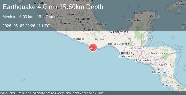Map of OFFSHORE OAXACA, MEXICO