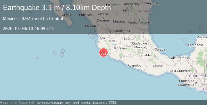 Map of OFFSHORE COLIMA, MEXICO