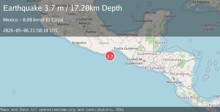 Map of OFFSHORE OAXACA, MEXICO